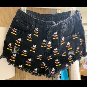Disney Mickey Black Shorts